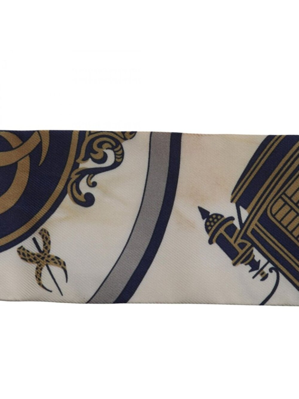 Hermes Scarf Twill Ex Libris Silk - Picture 6 of 7